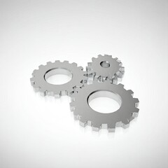 Gears on white background