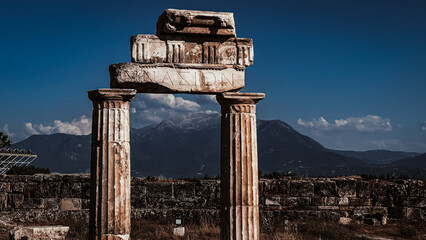 Ancient ruins of Turkey, Denizli Hierapolis Archeological Excavation Site