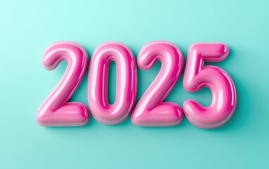 3D text "2025" background