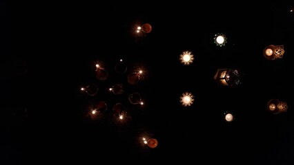 Diwali festival oil lamps