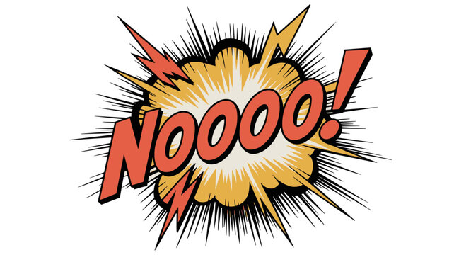 Comic Style Speech Bubble with "Noooo!" Text