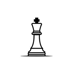 Stylized Chess Queen Icon, Monochrome, Chess Game Piece