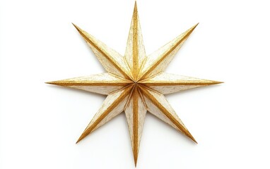 Golden Star Symbol on white background 