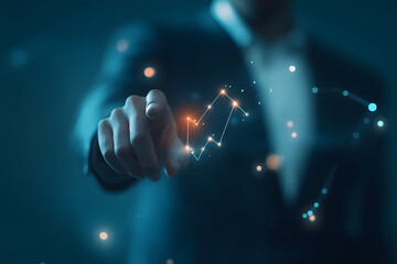 データネットワークとビジネスの未来に触れる手