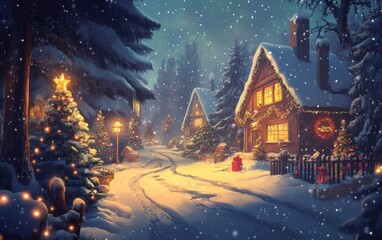 Fototapeta premium New year style christmass wallpaper