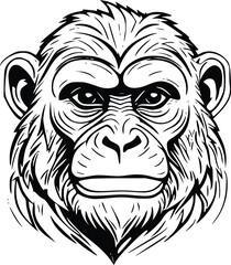 Obraz premium monkey head tattoo