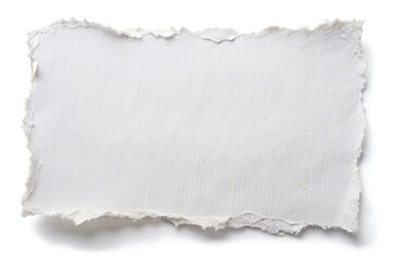 White ripped paper torn edges strips isolated on white background