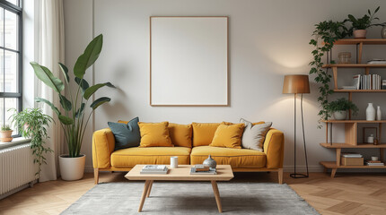 Vibrant and Modern Apartment Interior with Minimalist Decor and Colorful Accents – Interior Design and Living Room Inspiration