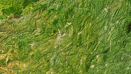 4K Zunyi of China Map, High Resolution Satellite View With No Border, Widescreen 4K Resolution