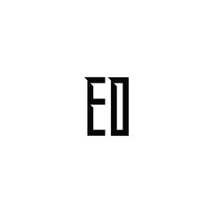 Fototapeta premium EO monogram logo design letter text name symbol monochrome logotype alphabet character simple logo