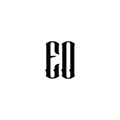 EO monogram logo design letter text name symbol monochrome logotype alphabet character simple logo