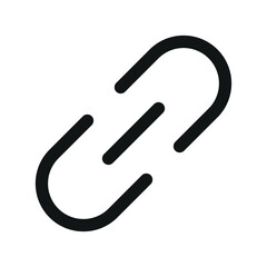 Hyperlink UI icon, link simple line user interface vector symbol