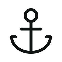 Anchor UI icon, sea port simple line user interface vector symbol