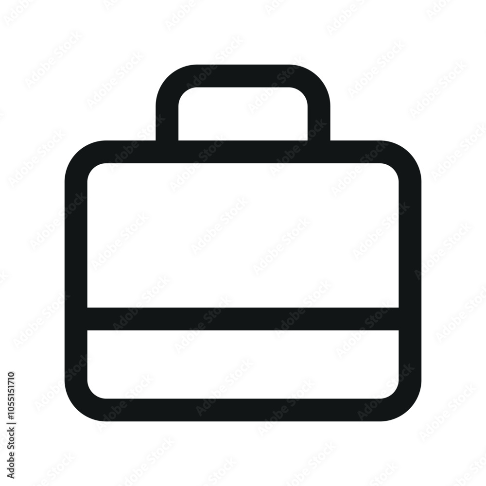 Poster briefcase ui icon, suitcase simple line user interface vector symbol
