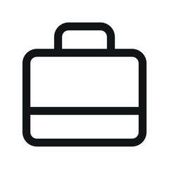 Briefcase UI icon, suitcase simple line user interface vector symbol