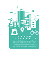 Green lifestyle. Environmentally friendly city.