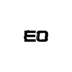 EO monogram logo design letter text name symbol monochrome logotype alphabet character simple logo