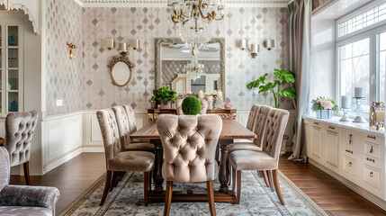 living room with a beautifull dyning tabtle