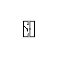 EO monogram logo design letter text name symbol monochrome logotype alphabet character simple logo