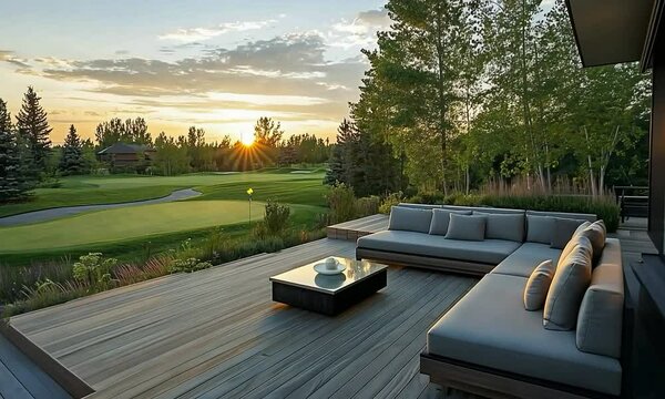 Modern backyard