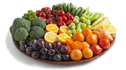 Vibrant Fruit and Vegetable Platter 