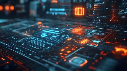 Obraz premium Futuristic of App Modernization and Digital Transformation with AI Driven Growth