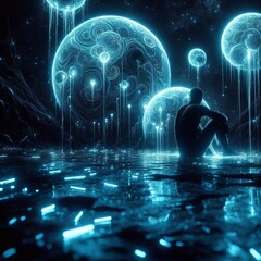 112 Bioluminescent Effect Using materials that emit light to mim