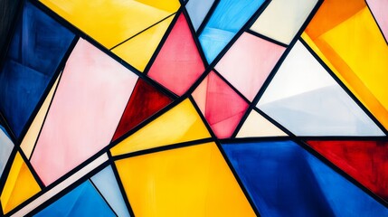 Fototapeta premium Vibrant Patterns: Stained Glass Mosaic