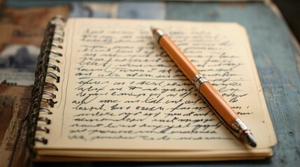 Naklejka premium A Pen and a Notebook Ready to Write