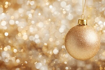 Golden christmas ball