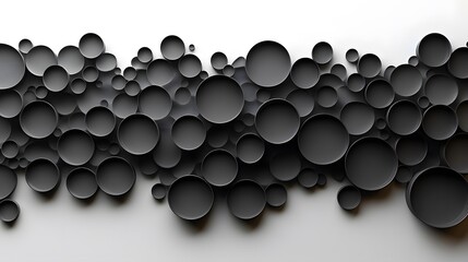 Gradient convex shapes on a white background