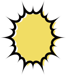 アメリカンコミック風のトゲトゲ、びっくりした漫画吹き出し