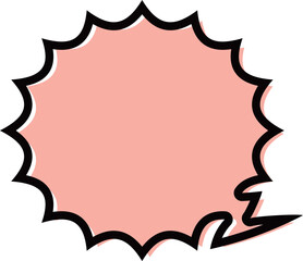 アメリカンコミック風のトゲトゲ、びっくりした漫画吹き出し