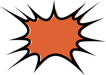 アメリカンコミック風のトゲトゲ、びっくりした漫画吹き出し