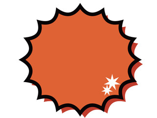 アメリカンコミック風のトゲトゲ、びっくりした漫画吹き出し