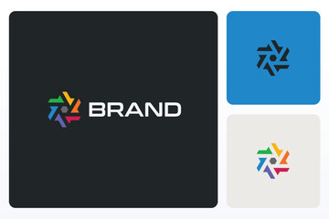 Abstract Minimalist Digital Multimedia Logo Design