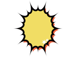 アメリカンコミック風のトゲトゲ、びっくりした漫画吹き出し