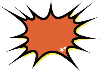 アメリカンコミック風のトゲトゲ、びっくりした漫画吹き出し