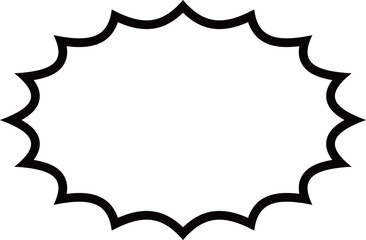 アメリカンコミック風のトゲトゲ、びっくりした漫画吹き出し