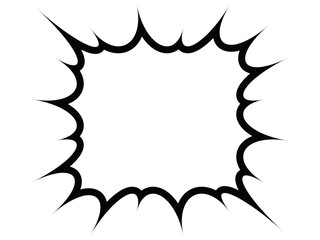 アメリカンコミック風のトゲトゲ、びっくりした漫画吹き出し