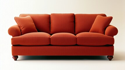 Obraz premium Minimalist Warm Earth-Toned Sofa in Natural Light