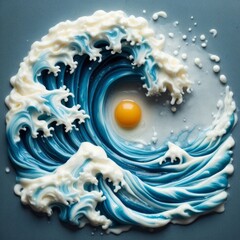  Egg cellent Waves Scrambled eggs resembling ocean waves with sh