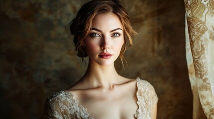 Elegant Portrait of a Woman in Soft Lighting
