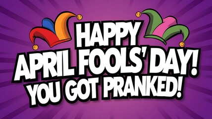 Happy April Fools' Day You Got Pranked! with Jester Hats