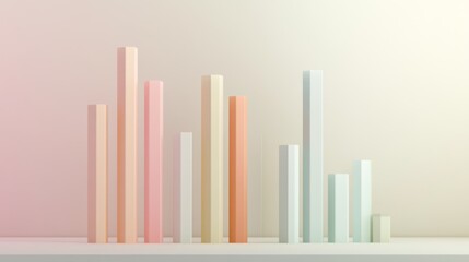 Colorful Bar Graphs on Minimalist Background