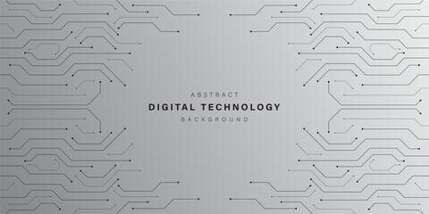 Grey abstract technology background. business technology communication. Hi tech digital connection. high tech. science. modern technology business concept. futuristic background. vector illustration