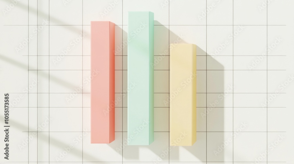 Aufkleber colorful chart blocks on grid background