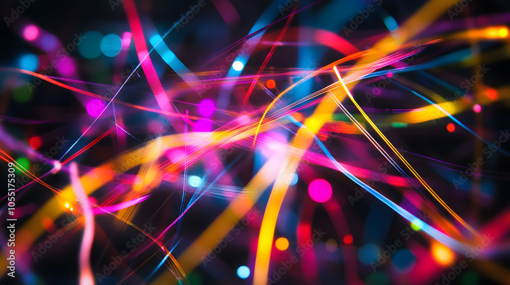 Poster bright blue laser lights create a glowing, futuristic backdrop with dynamic patterns and textures, b