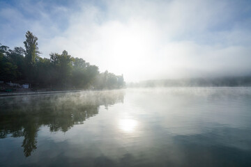 Valea Morilor Park Lake in Chisinau, Moldova