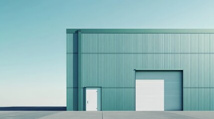 Fototapeta premium Modern Industrial Building Facade 